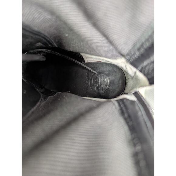 Tory Burch Broome Black Leather Lace-Up Combat Moto Boots Size 8.5M - Picture 13 of 13